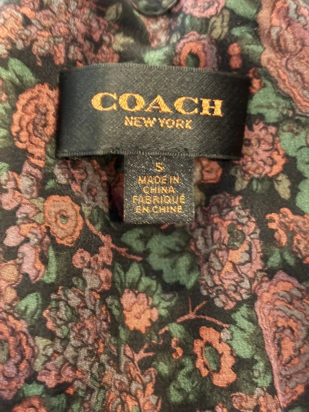 Coach 1941 Silk Floral Dress Womens S/M Drop Waist, Midi Tea Length